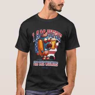 T-shirt Hotdog Wiener 4Th Of July Patriotic