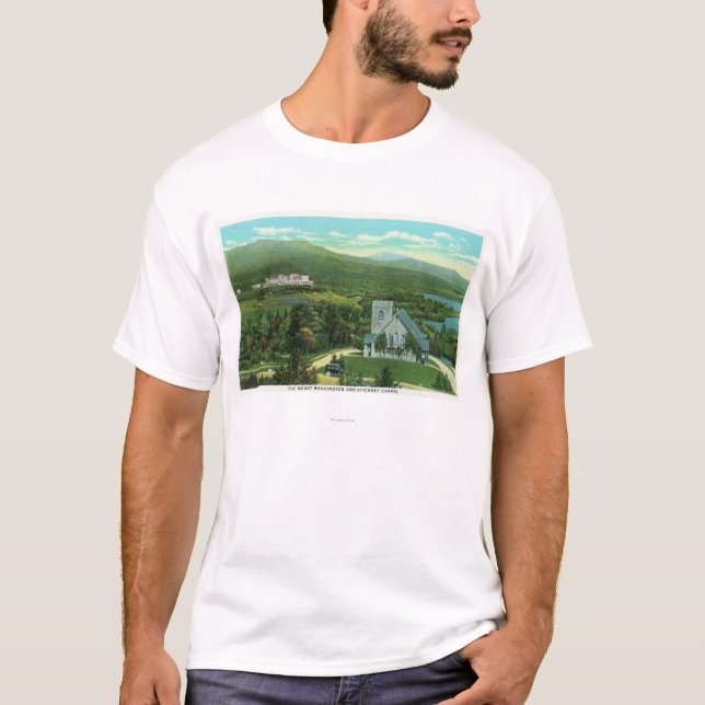 T-shirt Hôtel de Mt Washington, vue de chapelle de (Devant)