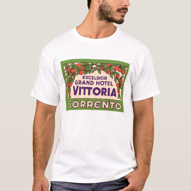 T-shirt Hôtel grand Vittoria de laine de bois (Devant)