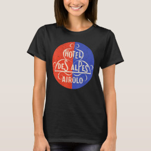 T-shirt Hôtel vintage Des Alpes Airolo Mid Century Aesthet