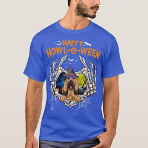 T-shirt Hound de sang Skeleton Coeur heureux HowlOWeen Cos