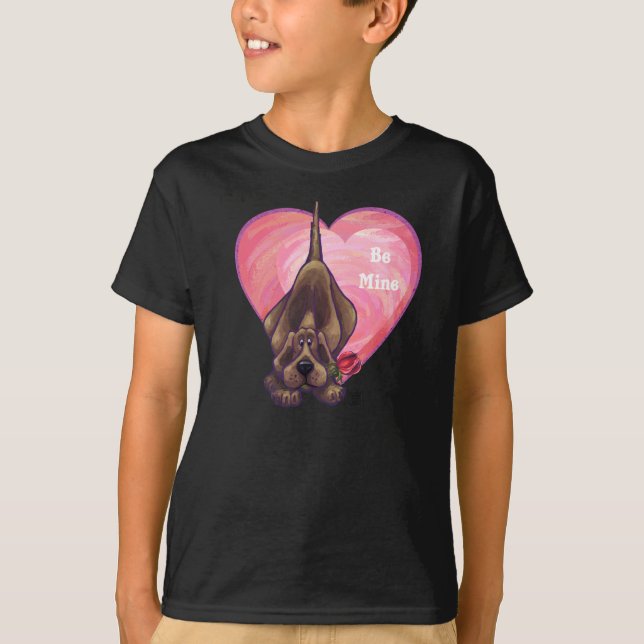 T-shirt Hound Dog Valentine's Day (Devant)