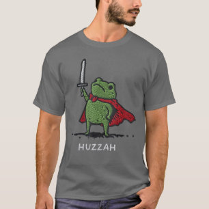 T-shirt Hourra Chevalier Grenouille Épée Drôle Citation Mè