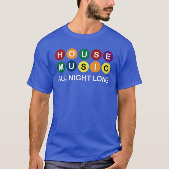 T-shirt House Music All Night Long Ravers fille (Devant)