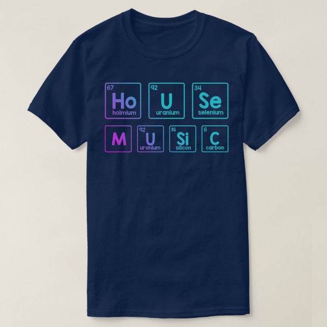 T-shirt House Music DJ Deejay Festival Disco Clubbing Tech (Design devant)