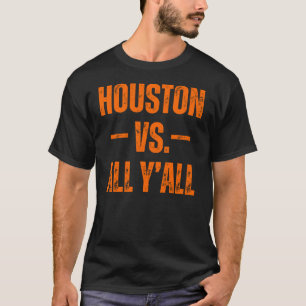 T-shirt Houston Vs All Y'All Vintage Patiné Sud