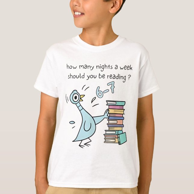 T-shirt How Many Nights A Week Should You Be Reading 6-7 T (Devant)