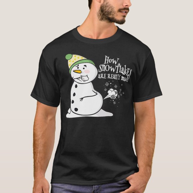 T-shirt How Snowflakes Are Really Made Funny Snowman Chris