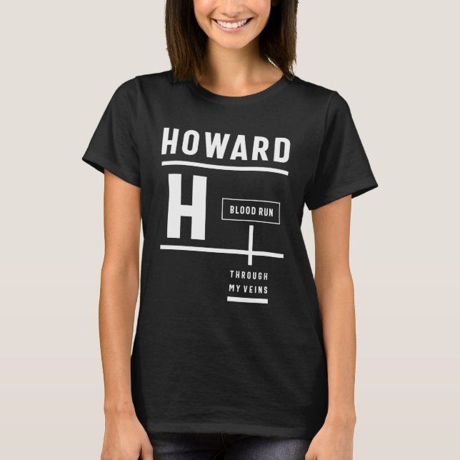 T-shirt Howard Nom personnalisé Cadeau Anniversaire (Devant)