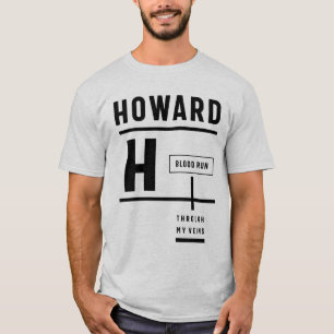 T-shirt Howard Nom personnalisé Cadeau Anniversaire