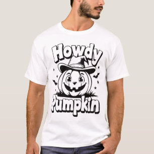 T-shirt Howdy Citrouille - Cowboy Halloween Fun