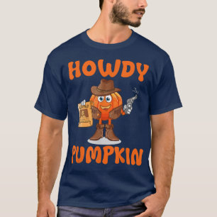 T-shirt Howdy Citrouille Rodeo Western Country Cowboy Cowg
