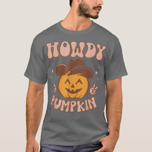 T-shirt Howdy Citrouille s automne Vintage automne automne