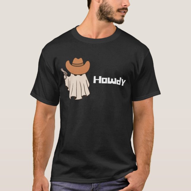 T-shirt Howdy Funny mignonne Ghost Halloween (Devant)