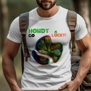 T-shirt Howdy Go Lucky ! - Green Glow Dance Party