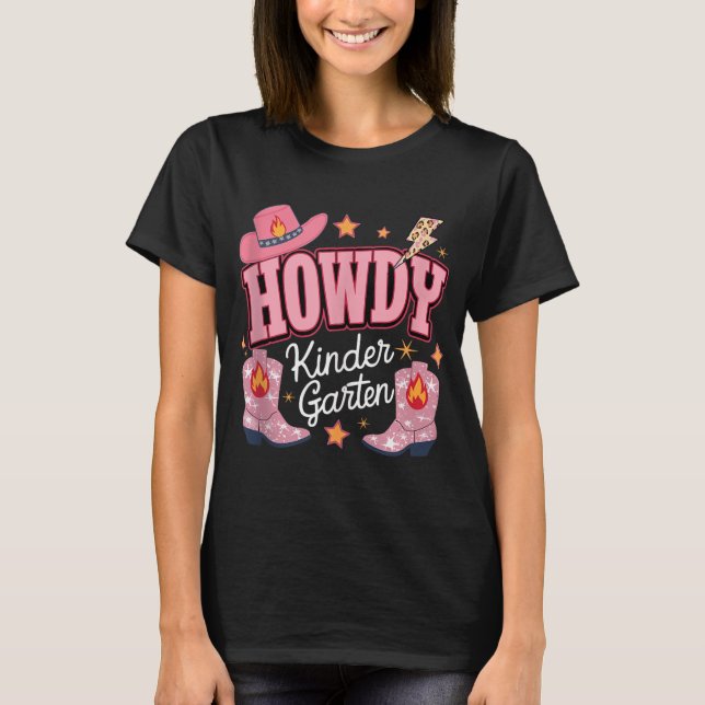 T-shirt Howdy Kindergarten Western Kindergarten Vibe Ensei (Devant)