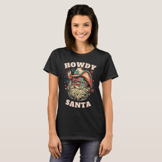 T-shirt Howdy Père Noël Country Christmas