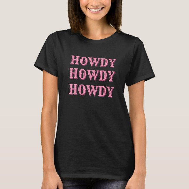 T-shirt Howdy Rodeo Western (Devant)