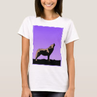 Howling Wolf at Sunset - Art faunique original