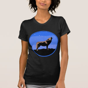 T-shirt Howling Wolf en hiver - Art faunique original