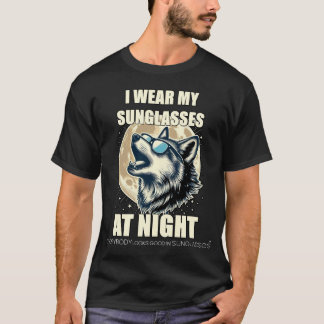 T-shirt Howling Wolf in Shades Moon - ELGIS