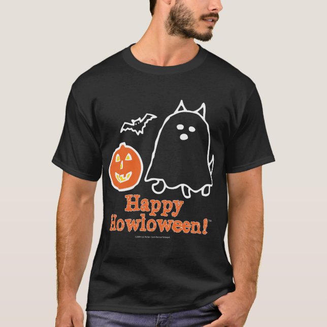 T-shirt Howloween heureux (fantôme) (Devant)