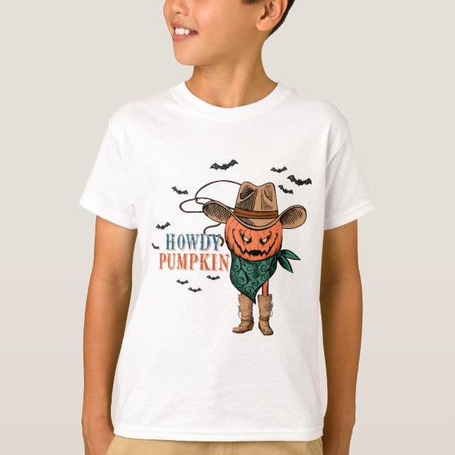 T-shirt howy citrouille retro design (Devant)