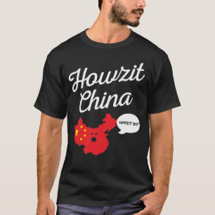 T-shirt Howzit Afrique du Sud Howzit Chine Carte Afrique d
