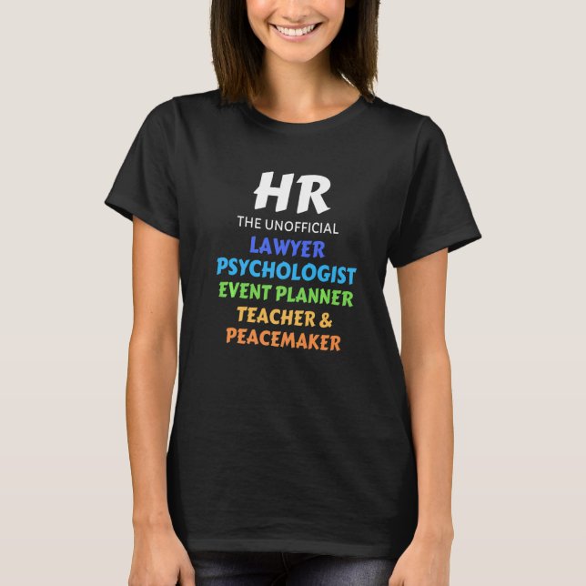 T-shirt hr dire gestion des ressources humaines administra (Devant)