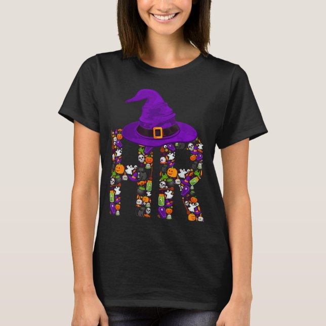 T-shirt Hr Witch Human Resources Pumpkin Halloween Costume (Devant)