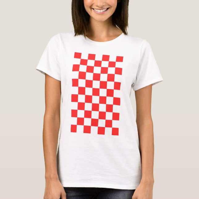 T-shirt Hrvatska Croatia Red Squares (Devant)