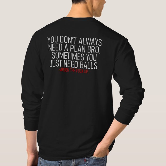 T-shirt HTFU black back long sleeve  (Dos)