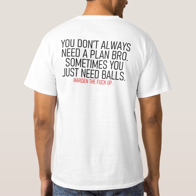 T-shirt HTFU white back (Dos)
