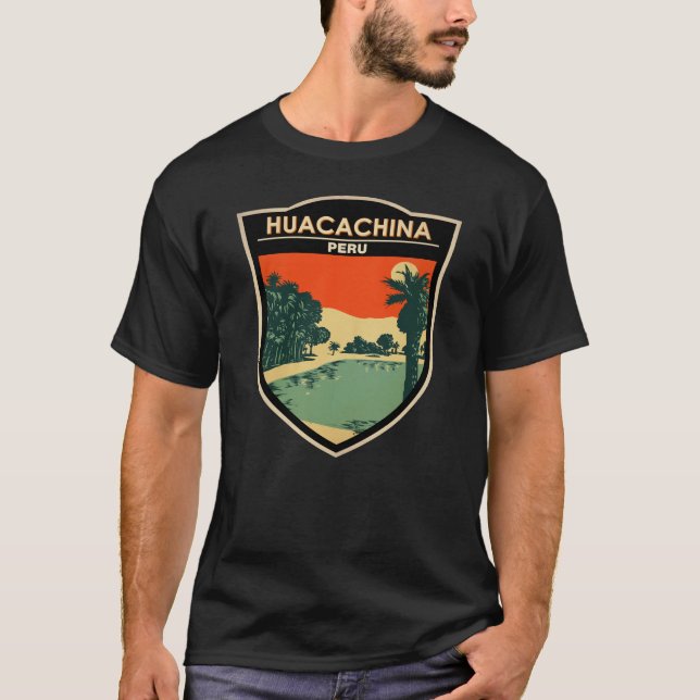 T-shirt Huacachina Pérou Travel Art Vintage (Devant)