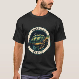 T-shirt Huatulco Mexique Tortue Illustrée