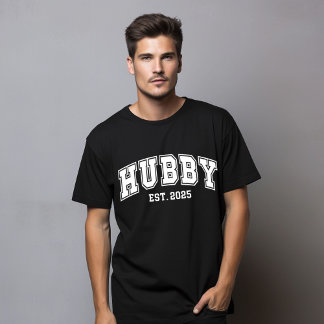 T-shirt Hubby A Créé 2025, Juste Marié