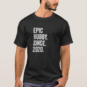 T-shirt Hubby épique pour hommes depuis 2020 2e anniversai