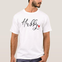 Hubby in Calligraphie Script Honeymoon Couple