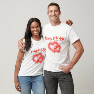 T-shirt Hubby & Wifey depuis 2023