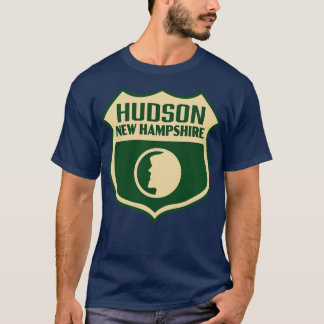 T-shirt Hudson New Hampshire Retro Shield Tan