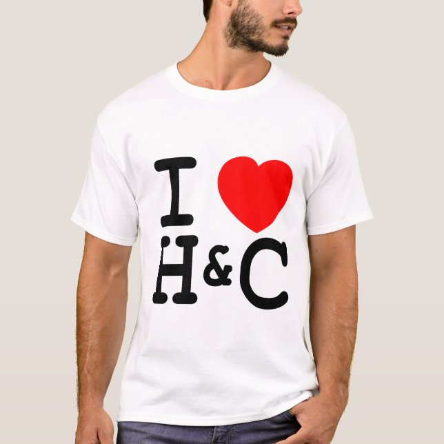 T-shirt Hue et cri - amour H&C (hommes) d'I (Devant)