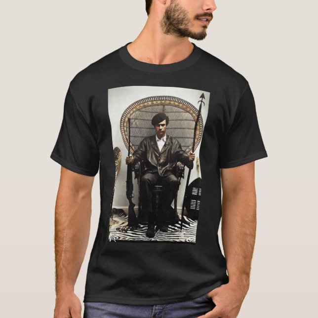 T-shirt Huey P Newton 1968. Coloré (Devant)