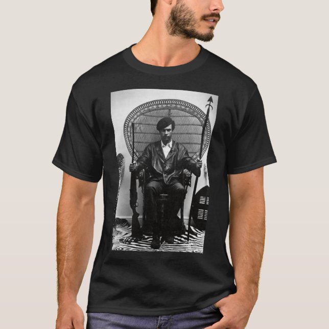 T-shirt Huey P Newton 1968 Noir et blanc (Devant)