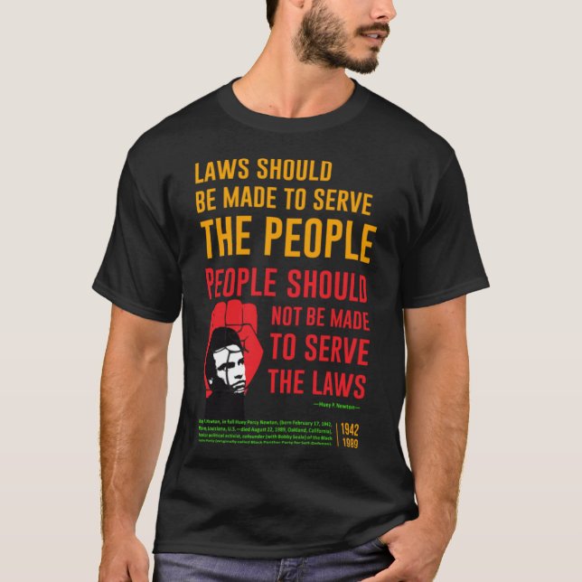 T-shirt Huey P. Newton cite les citations2 (Devant)
