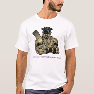 T-shirt HUEZ la pièce en t en cuir de muscle de papa