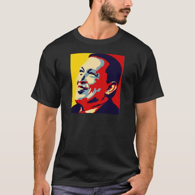 T-shirt Hugo Chavez - Le style Obama Hope (Devant)