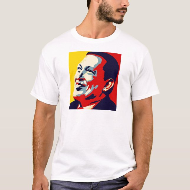 T-shirt Hugo Chavez - Le style Obama Hope (Devant)