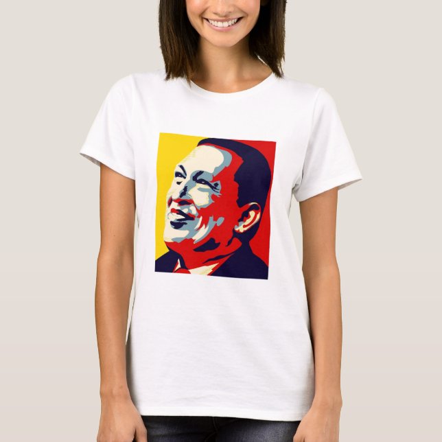 T-shirt Hugo Chavez - Le style Obama Hope (Devant)