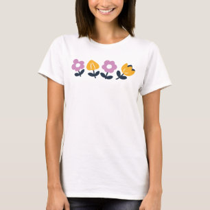 T-shirt Hugs d'avril et nez mouillé - partie florale