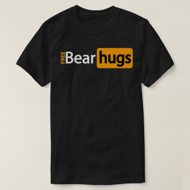 T-shirt Hugs d'ours gratuits amusants Libres de Hugs Gay a (Design devant)